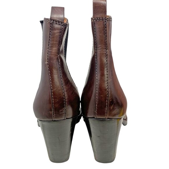 Frye Tate‎ Dark Brown Leather Heeled Chelsea Boots - Picture 10 of 12